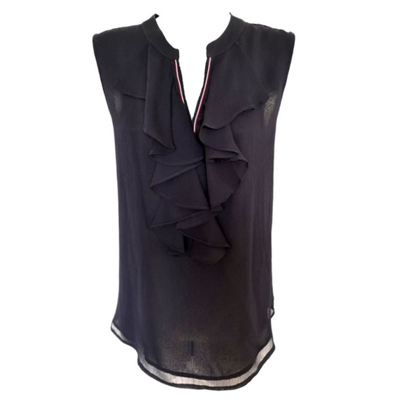 NWT Tommy Hilfiger Flounce Blouse Top M - Picture 3 of 4